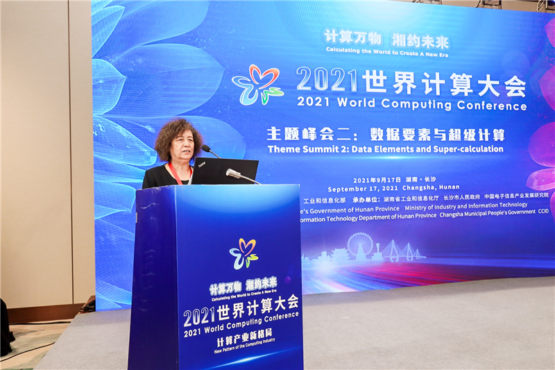 何翠芹会長(cháng)受邀出席世界计算大会并在“数据要素与超级计算论坛”致辞